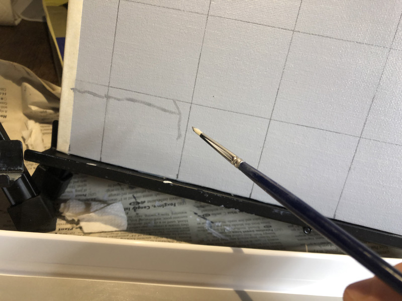 canvas with shaky lines