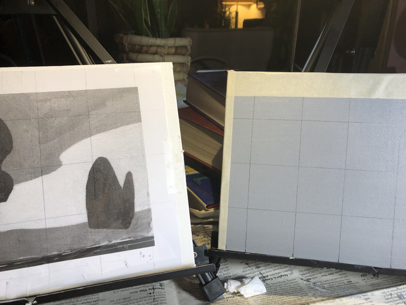 grid and painting